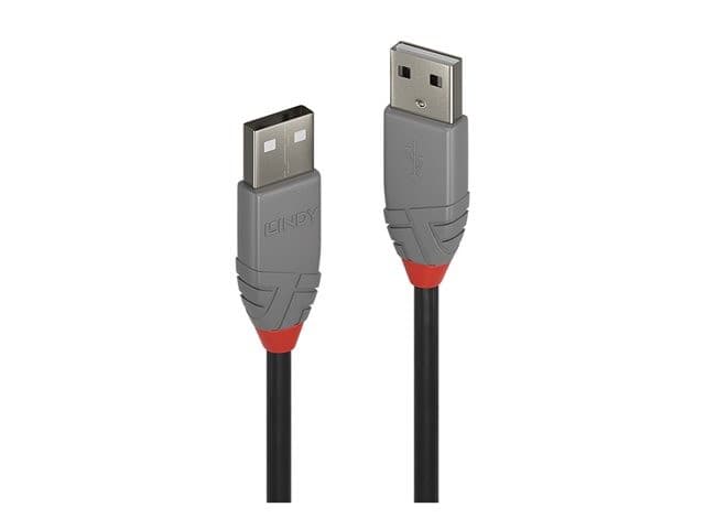 Lindy 36693 Anthra Line USB 2.0 Type A to Type A Cable 2m - Black - Image 3