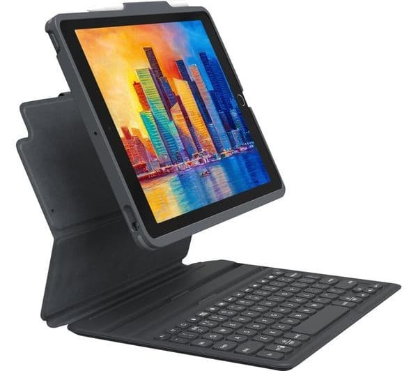 ZAGG Pro Keys 10.2" iPad Keyboard Folio Case - Black & Grey - Image 1