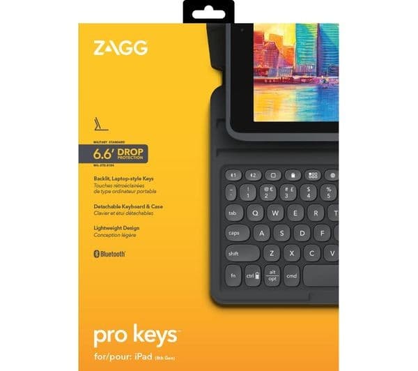 ZAGG Pro Keys 10.2" iPad Keyboard Folio Case - Black & Grey - Image 6