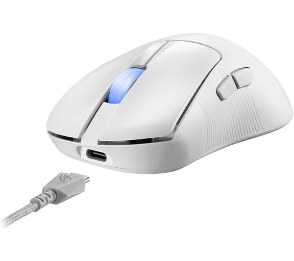 ASUS ROG Keris II Ace Wireless Gaming Mouse - White (90MP03N0-BMUA10) - Image 4
