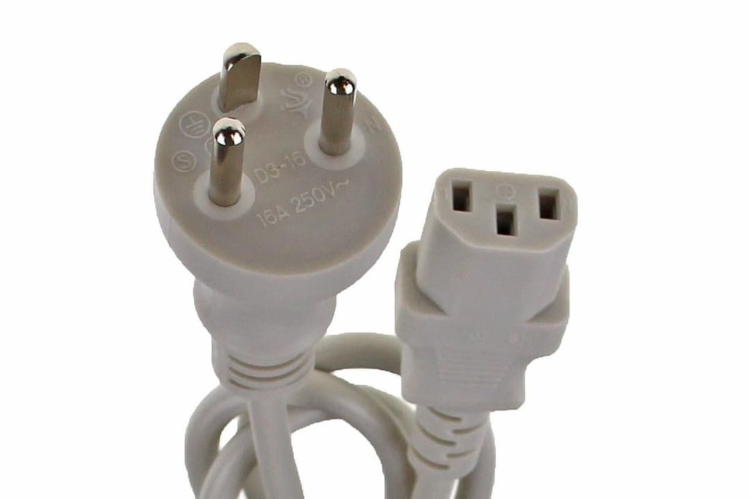 Mercodan DK Earthed Power Cable to IEC C13 1.8m - Grey - Image 1