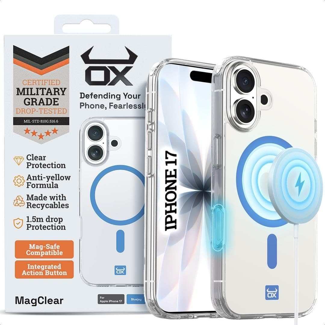 OX MagClear MagSafe Case for Apple iPhone 17 - Blue - Image 1