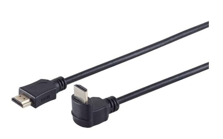 Microconnect HDMI 1.4 High Speed Cable with Ethernet, 270° Angled, 2m - Black