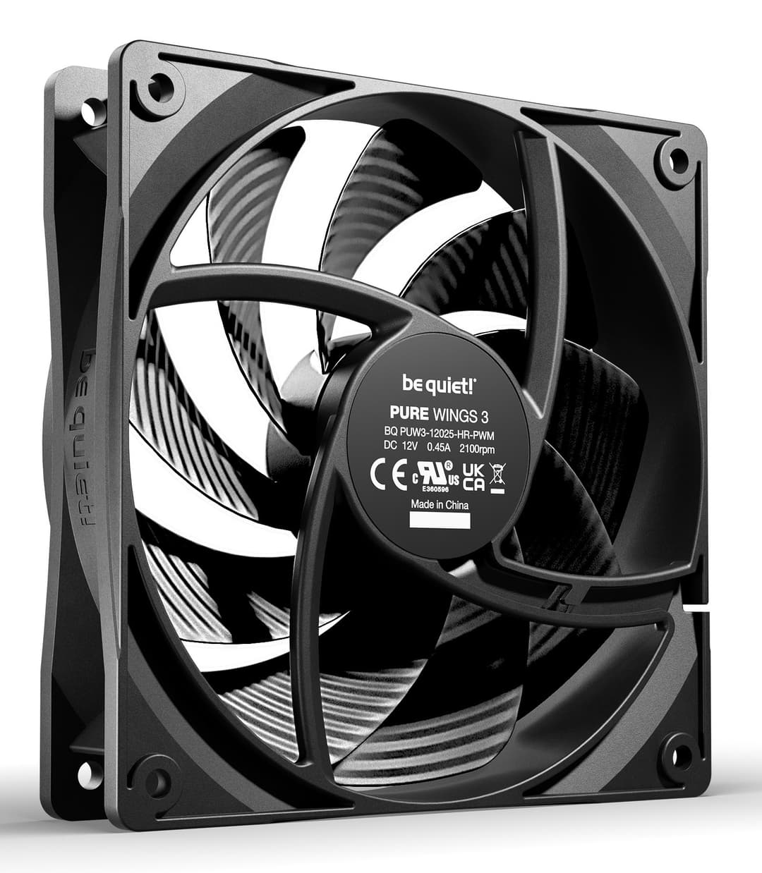 be quiet! Pure Wings 3 120mm PWM High-Speed Triple Pack Case Fans - Black - Image 2