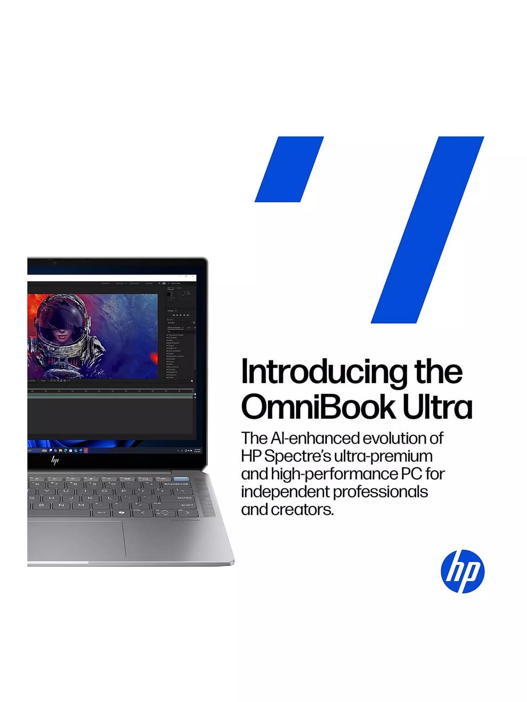HP OmniBook Ultra 14-fd0001na Copilot+ PC Ryzen AI 9 16GB 1TB Touch Laptop - Silver - Image 2