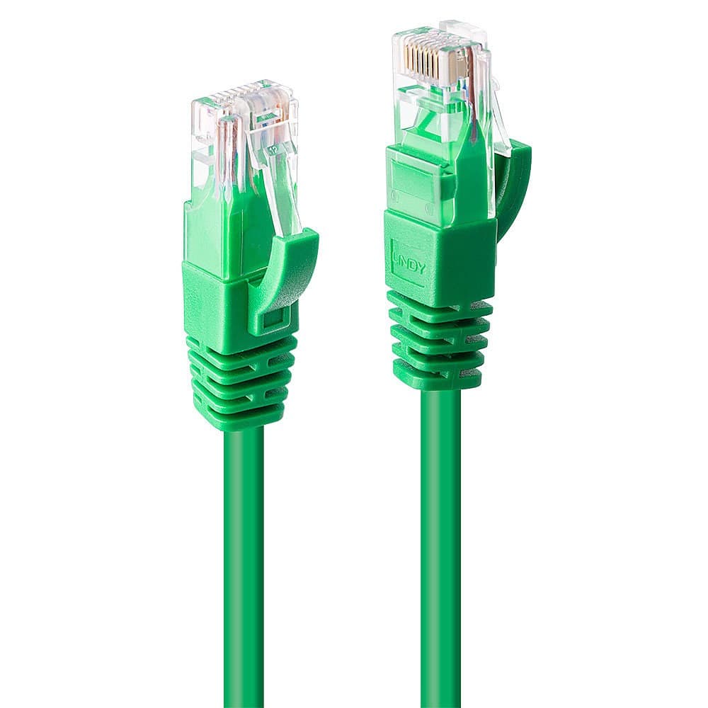 Lindy 2m Cat.6 U/UTP Ethernet Cable, Green