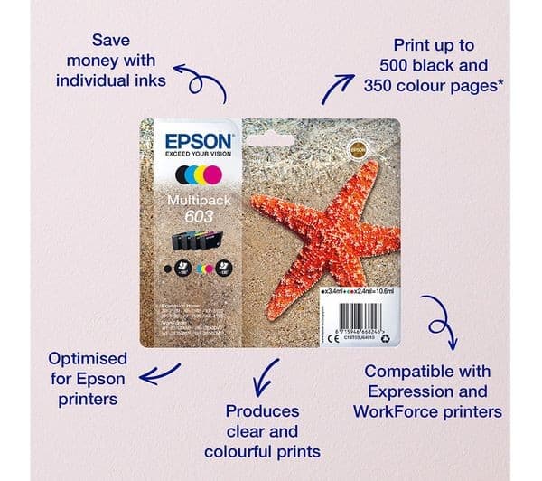 Epson 603 Starfish Original Ink Cartridge - Magenta - Image 2
