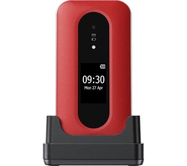 Doro Leva L30 4G Flip Phone - Red & White - Image 4