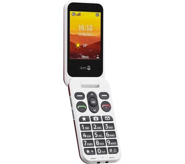 Doro Leva L30 4G Flip Phone - Red & White - Image 5