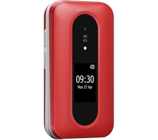 Doro Leva L30 4G Flip Phone - Red & White - Image 6