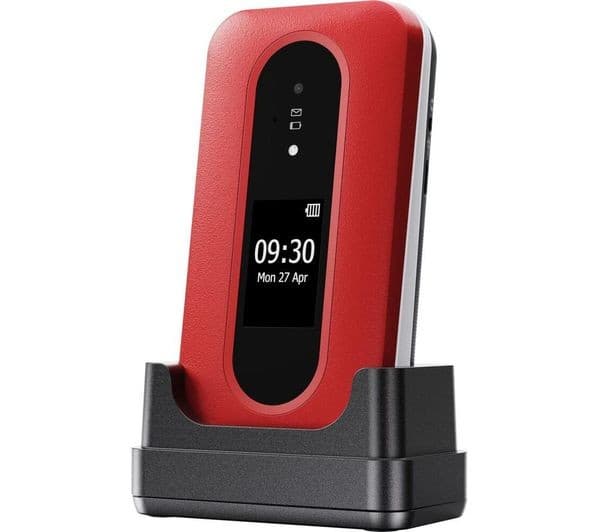Doro Leva L30 4G Flip Phone - Red & White - Image 9