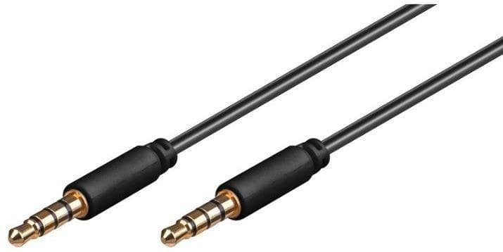 MicroConnect 3.5mm Minijack Slim Extension Cable, 4-pin Stereo, Male to Female - 1.5m (IPOD017)