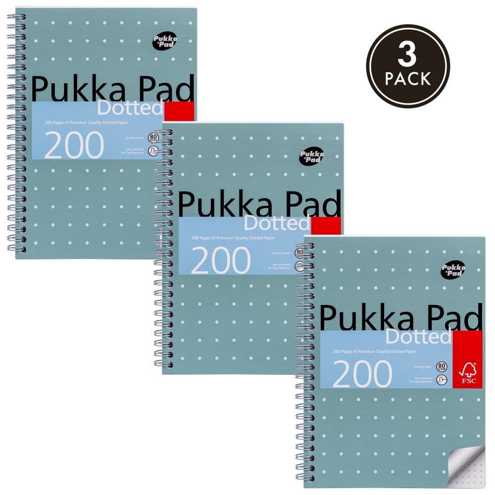 Pukka Metallic A5 Jotta (DOT) FSC Mix (Pack of 3) - Image 1