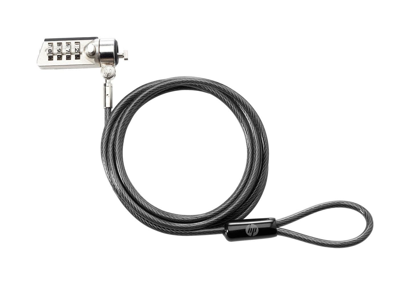HP Combination Lock - 1.83 m Galvanized Steel Notebook Security Cable Lock, Black (T0Y15AA)