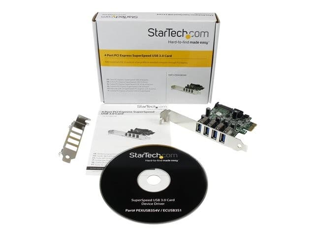 StarTech.com 4-Port PCI Express SuperSpeed USB 3.0 Controller Card with UASP - USB 3.0 Expansion Card with SATA Power (PEXUSB3S4V) - USB adapter - PCI Express x1 - USB 3.0 x 4 - Image 7