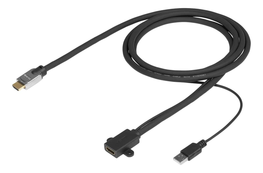 Vivolink Pro HDMI Male to HDMI Female Extension Cable LSZH, Black - 3m - Image 1