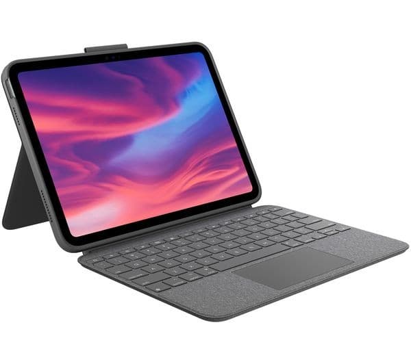 Logitech Combo Touch 10.9" iPad (10th Gen & A16) Keyboard Case Grey - Image 1