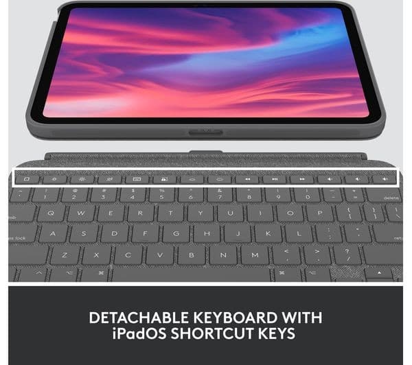Logitech Combo Touch 10.9" iPad (10th Gen & A16) Keyboard Case Grey - Image 6