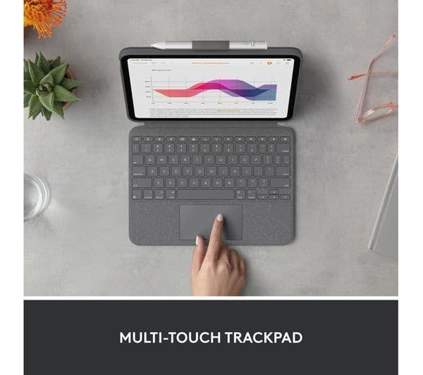 Logitech Combo Touch 10.9" iPad (10th Gen & A16) Keyboard Case Grey - Image 7