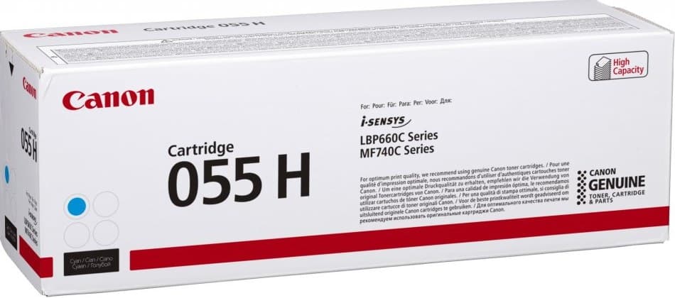 Canon 055H High Capacity Original Toner Cartridge - Cyan - Image 1