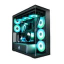 Arctic Xtender ARGB Tempered Glass E-ATX Mid Tower PC Case - Clear Glass With Vertical GPU Mount - Black thumbnail 1