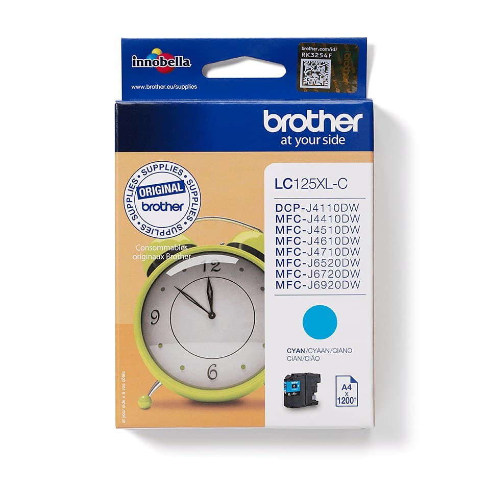 Brother LC125XL Original High Yield Ink Cartridge 1,200 Pages - Cyan - Image 1