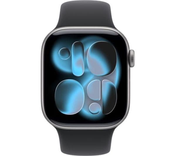 APPLE Watch Series 11 - 42 mm Space Grey Aluminium Case with Black Sport Band, M/L - Image 2