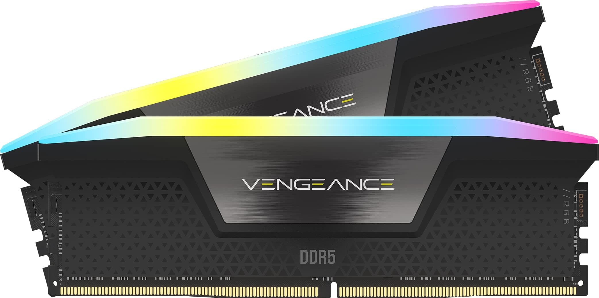 Corsair Vengeance RGB DDR5 RAM 16GB (2x8GB) Up to 5200MHz CL40 Intel XMP iCUE Compatible Computer Memory - Black