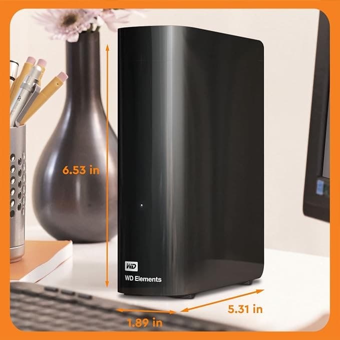 WD Elements Desktop External Hard Drive 20TB - Black - Image 3