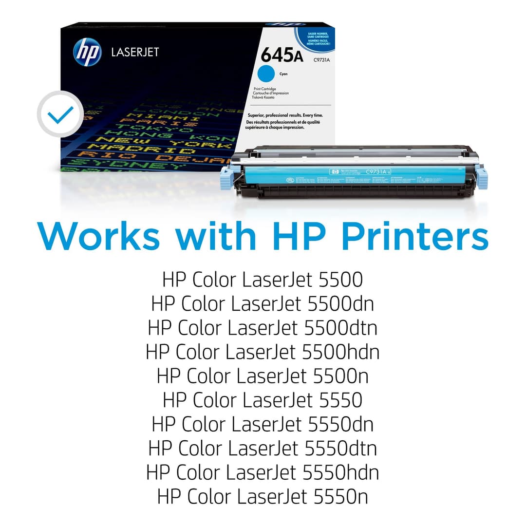 HP 645A C9731A Original LaserJet Toner Cartridge - Cyan - Image 2