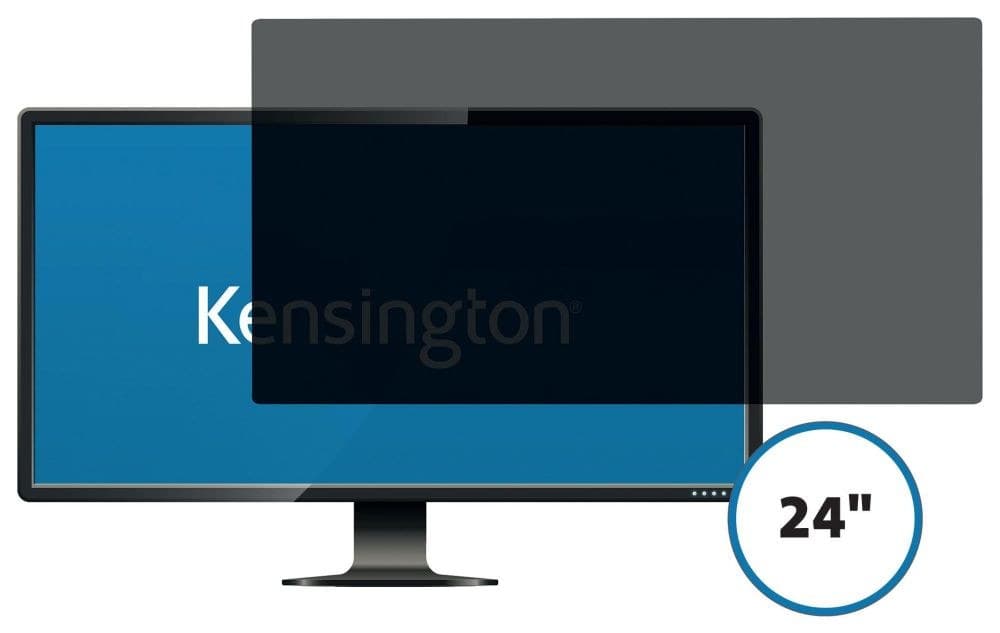 Kensington 626488 Privacy Filter 2 Way Removable 24 inch Widescreen 16:10