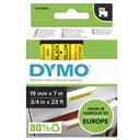 Dymo D1 Label Tape 19mm x 7m - Black on Yellow thumbnail 1