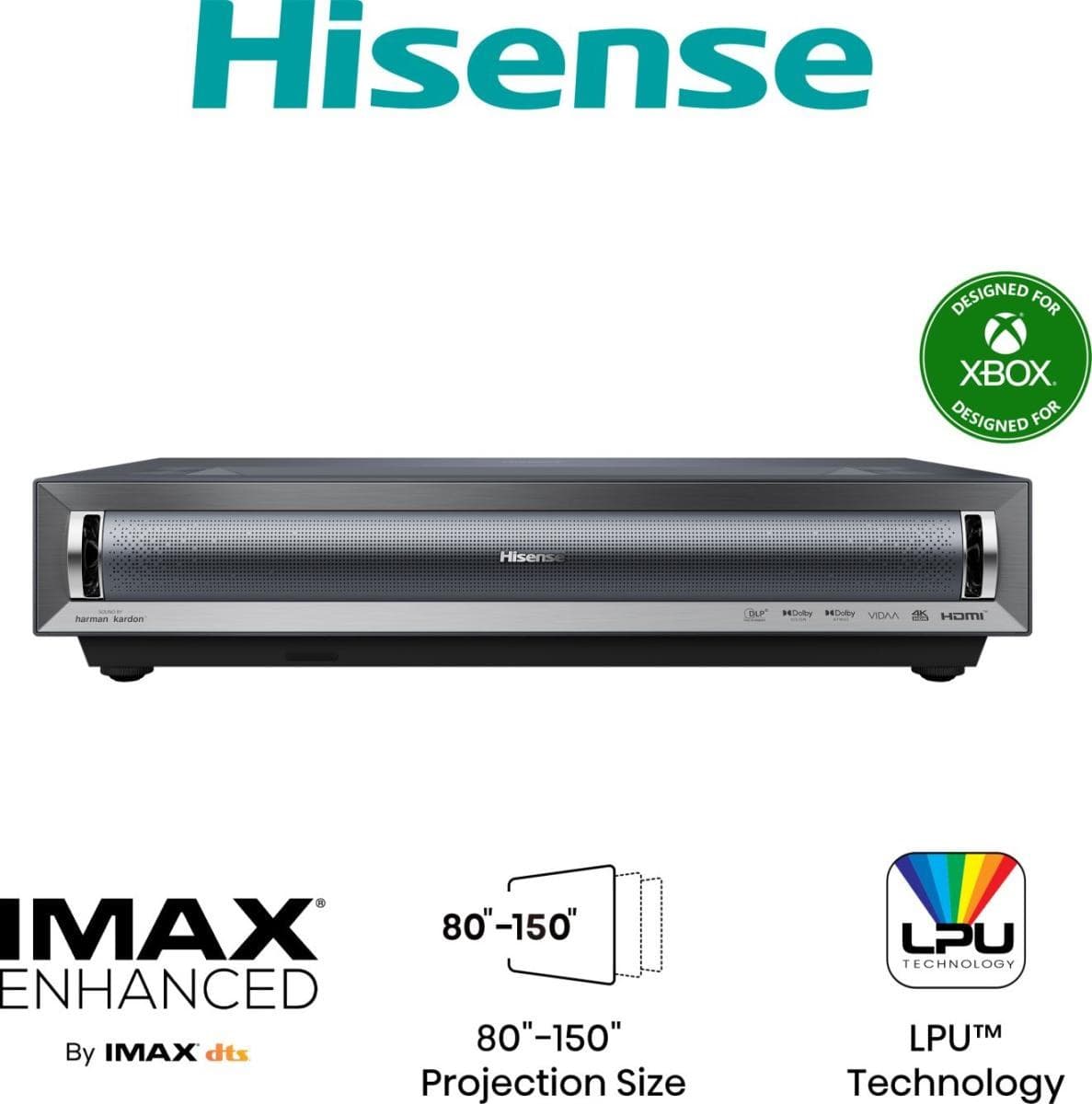 Hisense PX3-PRO Ultra short throw projector 2700 ANSI lumens DLP UHD 4K (3840x2160) Black, Dark Grey