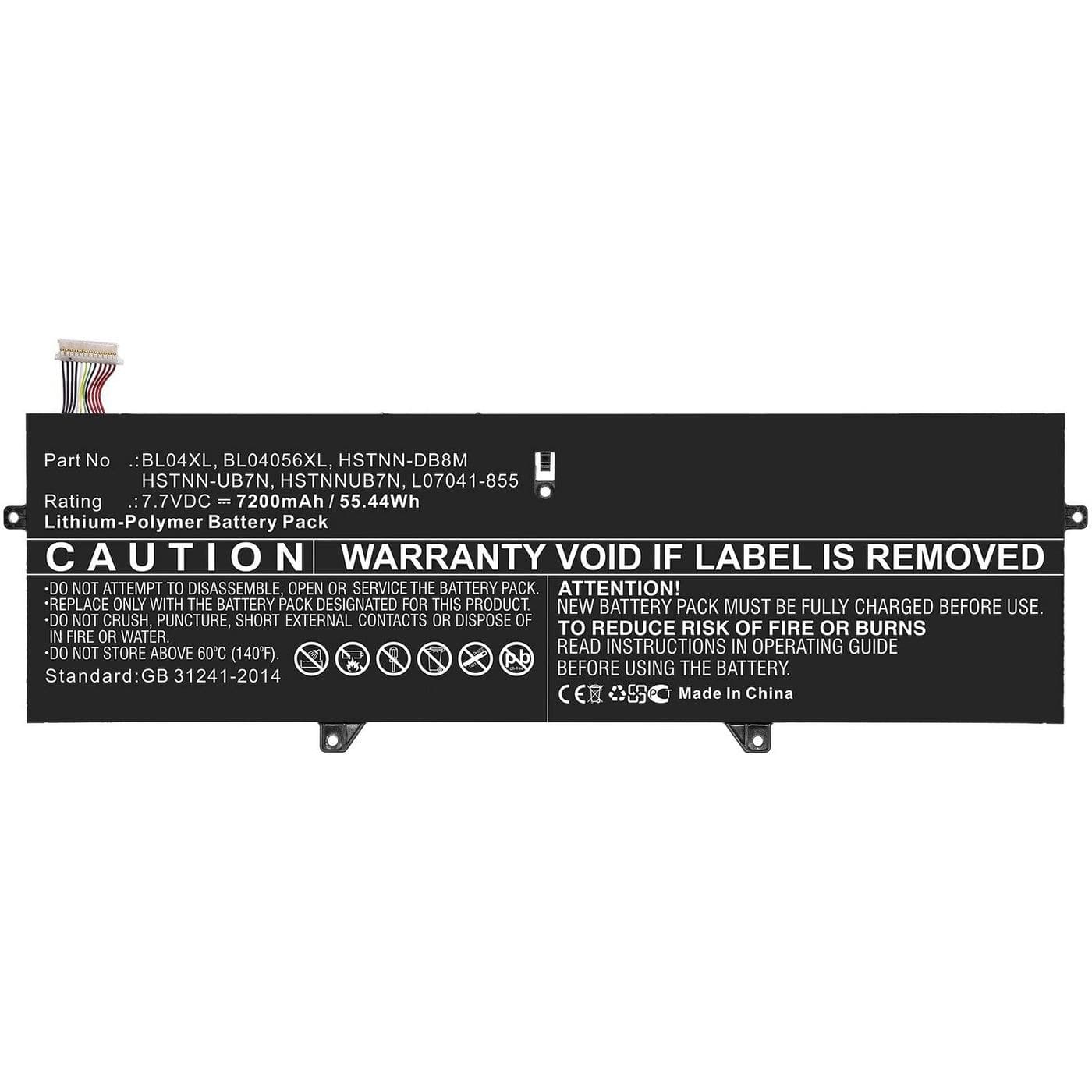 CoreParts MBXHP-BA0269 4-Cell Replacement Laptop Battery for HP EliteBook x360 1040 G5, 7.7V 6800mAh 52.36Wh Li-ion, Black
