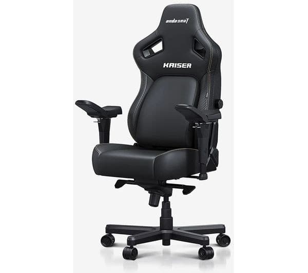 AndaSeat Kaiser 4 Premium Gaming Chair PVC Leather - XL, Elegant Black - Image 5