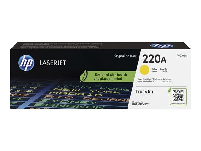HP 220A Original LaserJet Toner Cartridge (W2202A) - Yellow - Image 1