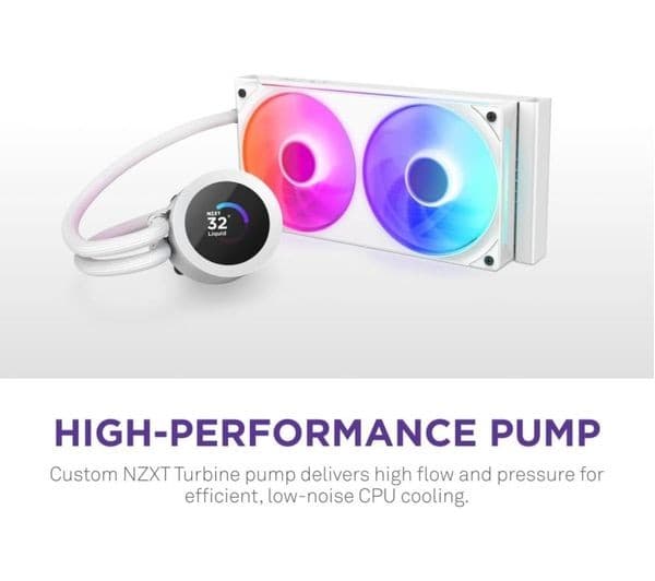 NZXT Kraken Plus 240 CPU Cooler White - Image 5