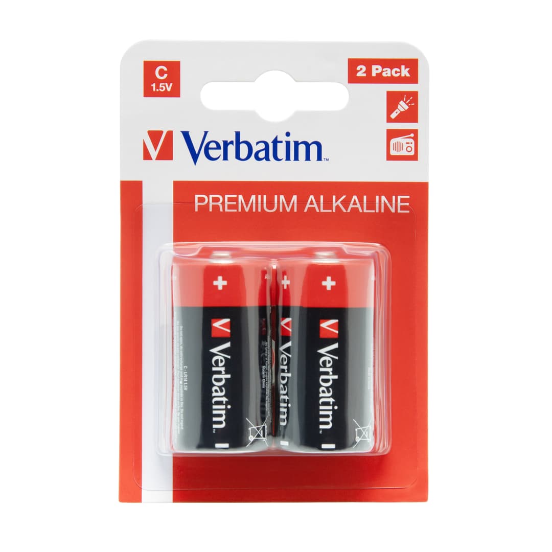 Verbatim C Alkaline Batteries - Image 1