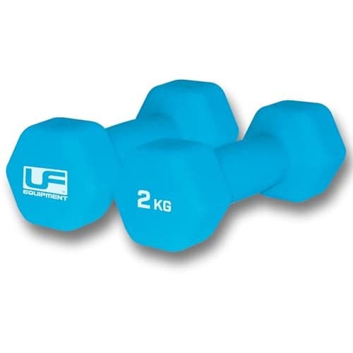 Urban Fitness Neoprene Hex Dumbbells (Pair) 2 x 2kg - Blue - Image 2