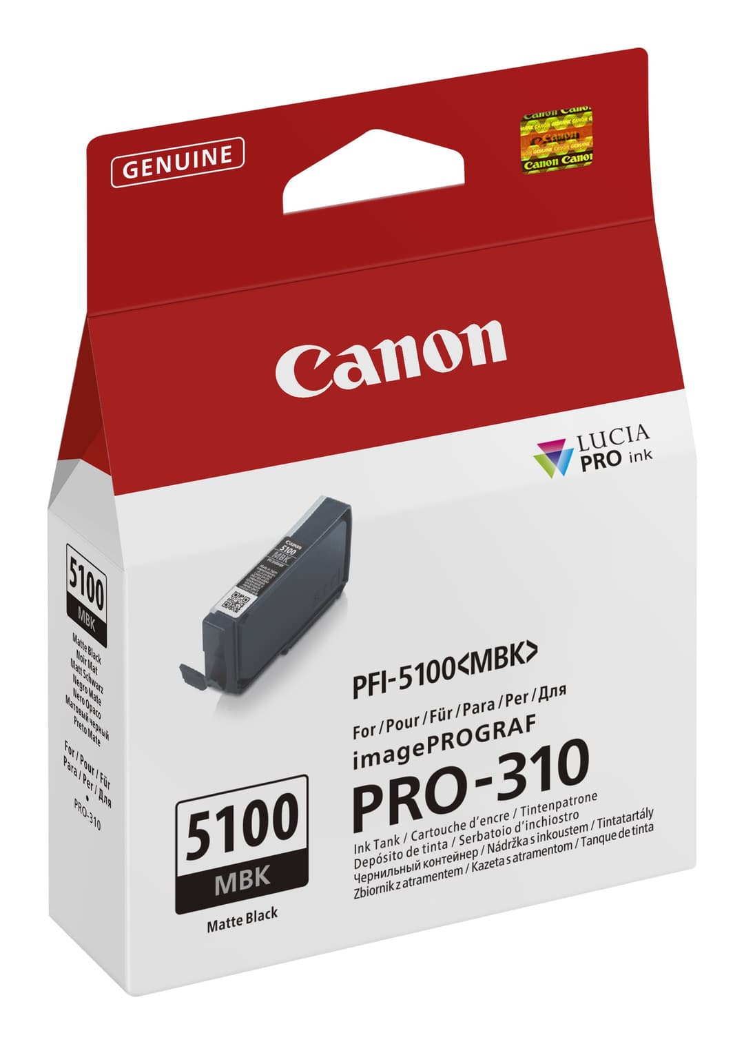 Canon PFI-5100MBK Original Ink Cartridge - Matte Black - Image 2
