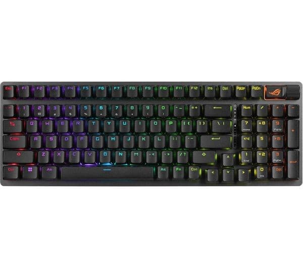 ASUS ROG Strix Scope II 96 Wireless Mechanical RGB Gaming Keyboard, ROG NX Snow - Black - Image 2
