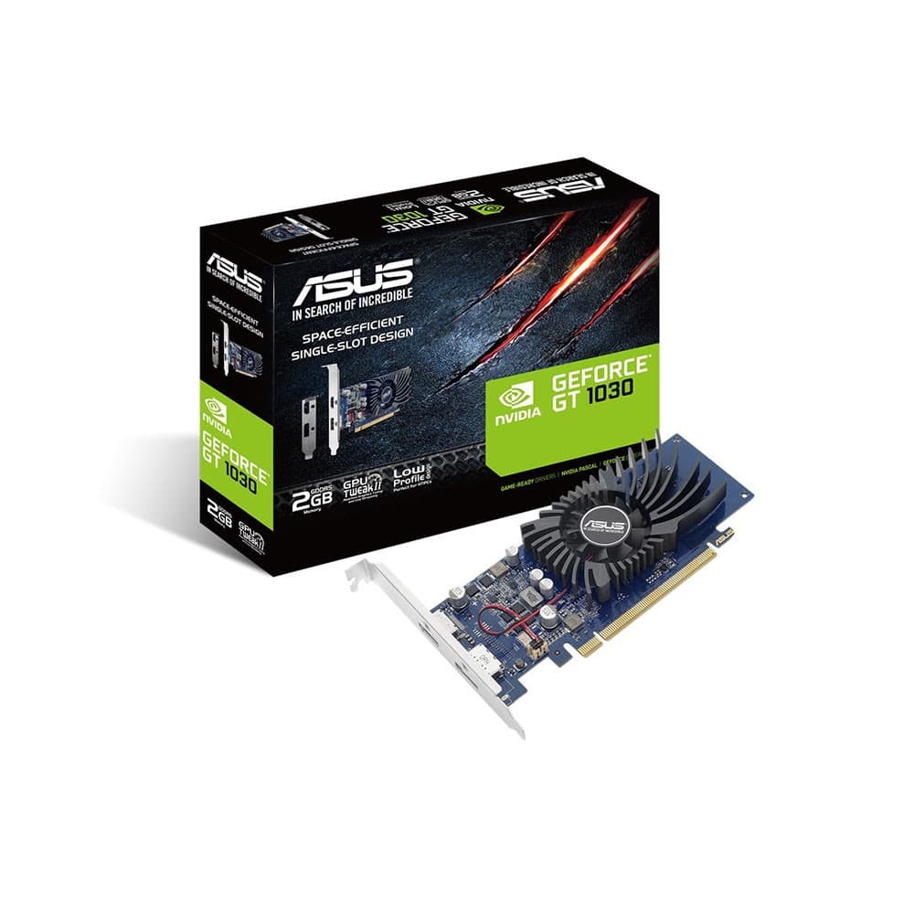 ASUS GeForce GT 1030 2GB GDDR5 Low Profile Graphics Card for HTPC Build