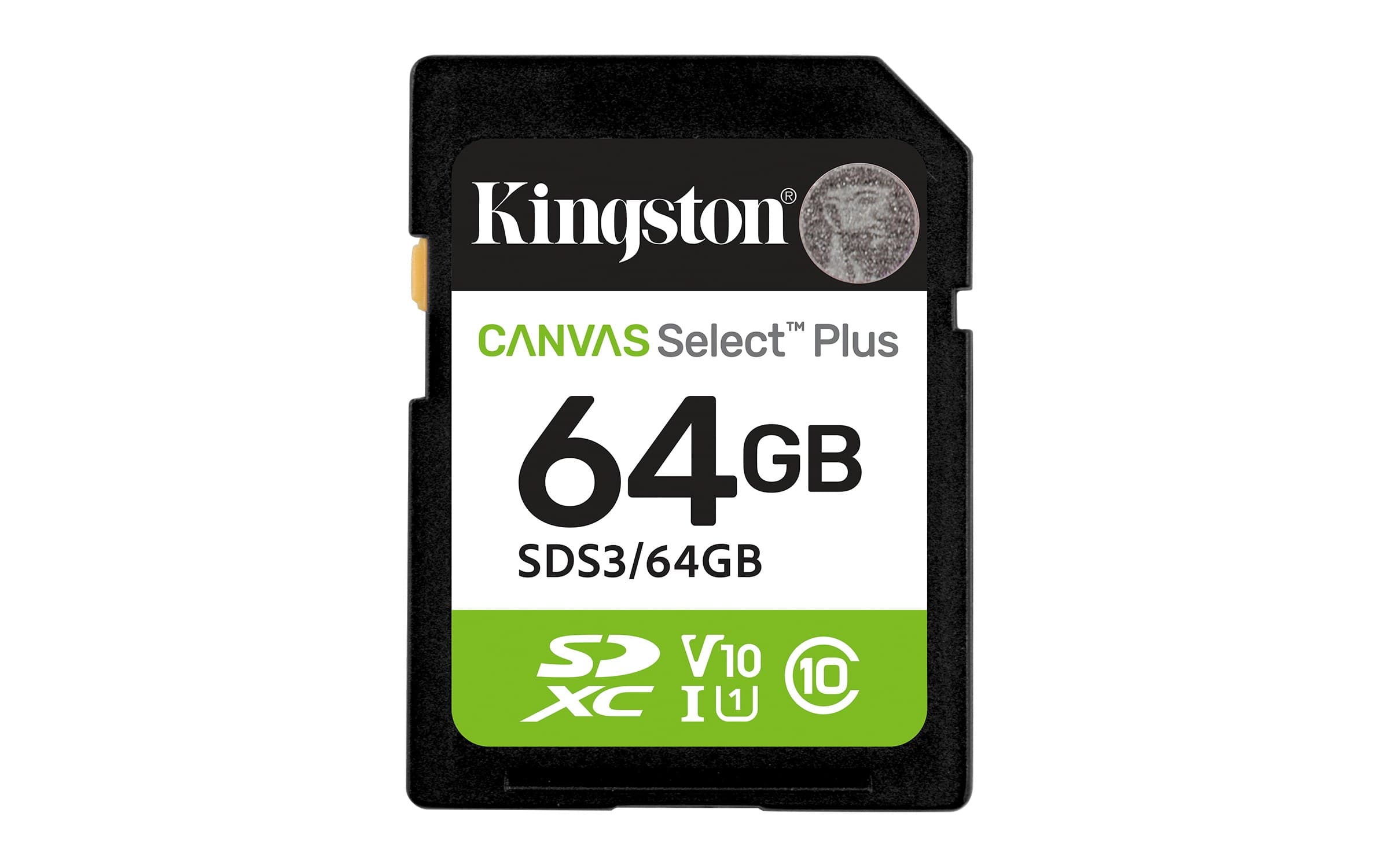 Kingston Canvas Select Plus Gen3 SDXC Class 10 UHS-I Memory Card 64GB (SDS3/64GB)