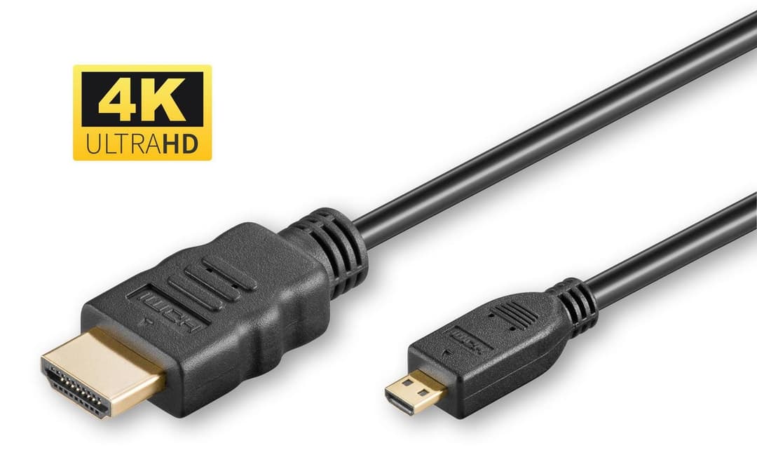 Microconnect HDMI 2.0 Type A to Micro HDMI Type D Cable with Ethernet 2m - Image 1