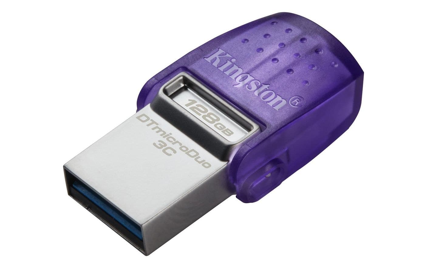 Kingston DataTraveler microDuo 3C USB 3.2 Gen 1 Type-A / Type-C Flash Drive 128GB - Purple