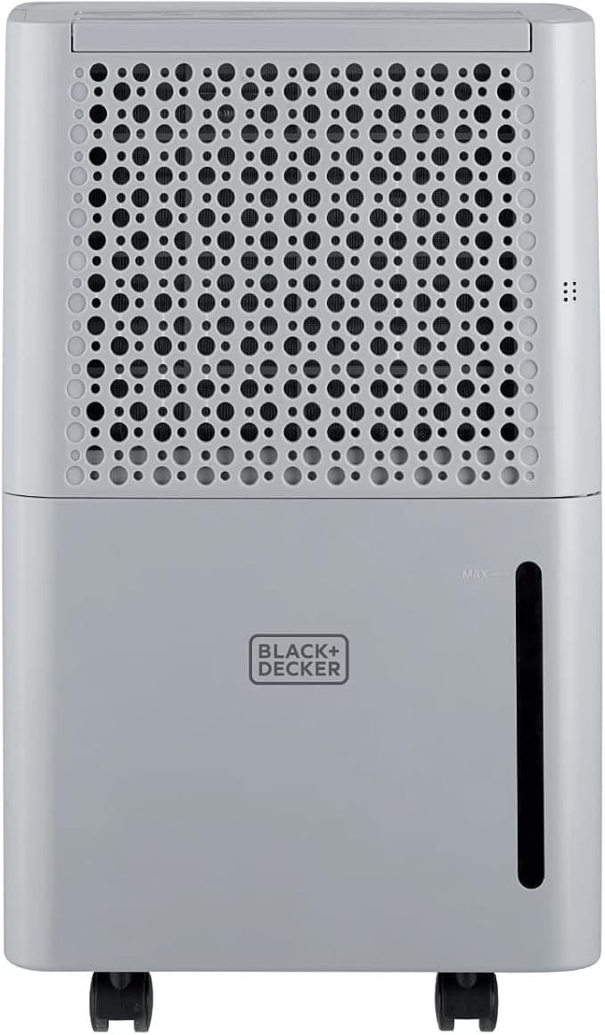 BLACK+DECKER 12L Dehumidifier,4 Modes, Quiet Operation, 2.1L Water Tank, 24-Hour Timer, - Grey