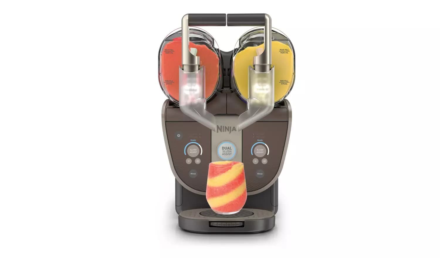 Ninja SLUSHi Twist FS702UKBR Frozen Drink Maker Dual Vessel Mocha