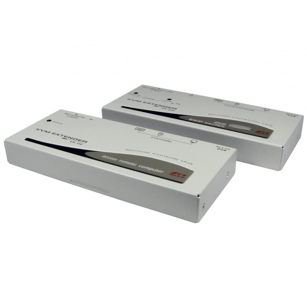 KVM Extender Over Cat5e Ethernet Network Cable - SVGA VGA & PS/2 - Up To 150m - Image 1