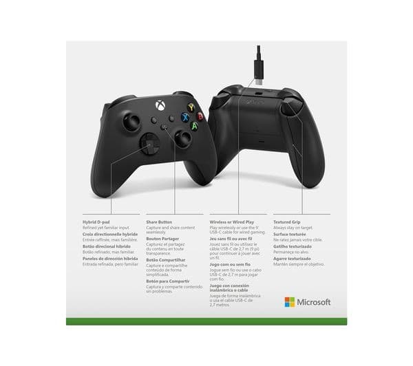 Xbox Wireless Controller Carbon Black - Image 4