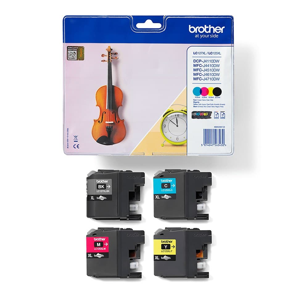 Brother LC127XLVALBP High Yield Ink Cartridge Multipack 4 pc(s) Original Black, Cyan, Magenta, Yellow - 1200 Pages Each - Image 4